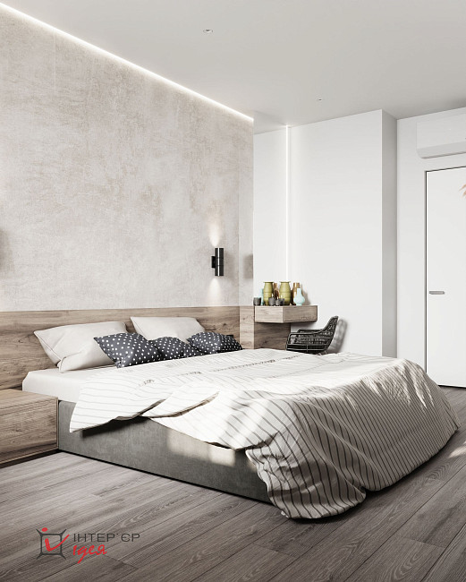 Сучасний інтер’єр спальні, 14 м2