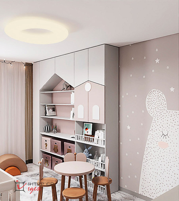 Дизайн дитячої кімнати 15 м2 для маленької господині