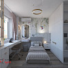 Дитяча кімната для дівчинки, 9.2 м²