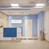 Дизайн ресепшена цокольного холу Медичного центру