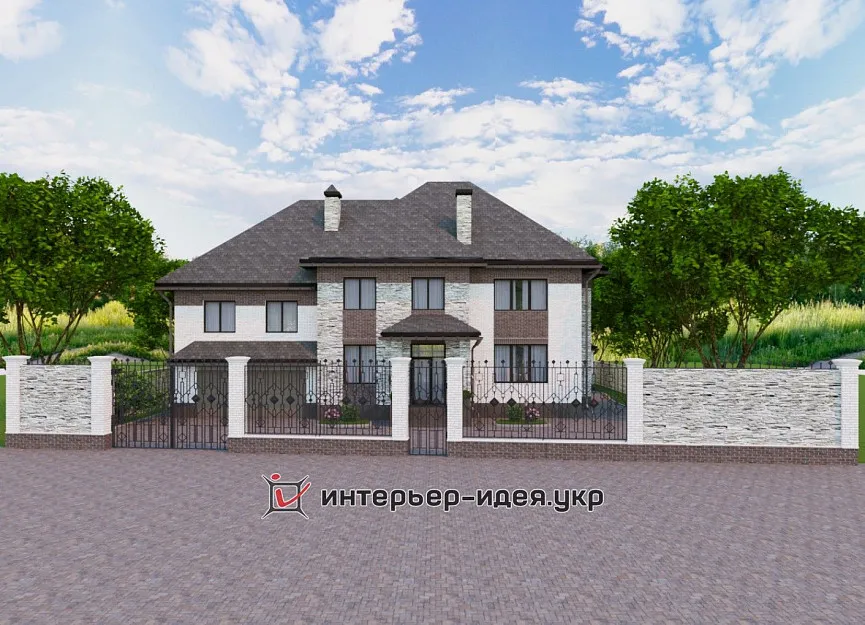 Сучасний фасад з натяком на  англійський стиль