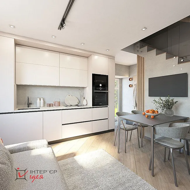 Кухня-студія 20 м² для молодої пари