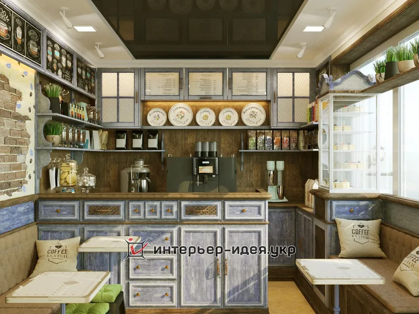 Кафе Coffee Clatch в центрі Черкас. Візуалізація проекту.