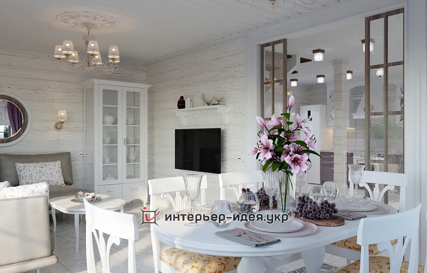 Кухня-студія в стилі прованс